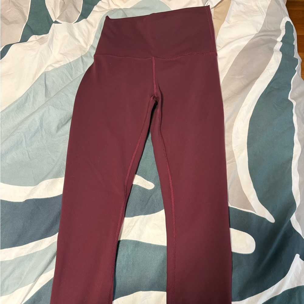 Lululemon Wunder Under High Rise Leggings Burgundy Size 4
